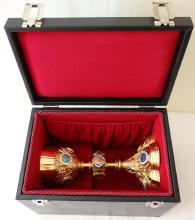 Solid silver gilt antique French Gothic Chalice.